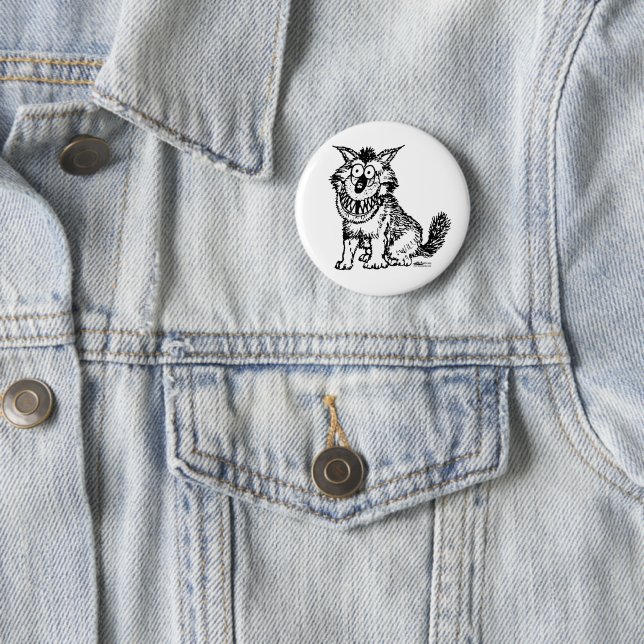 Crazy Dog Button (In Situ)