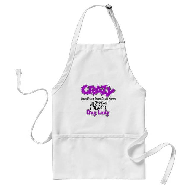 Crazy Dog Lady Adult Apron (Front)
