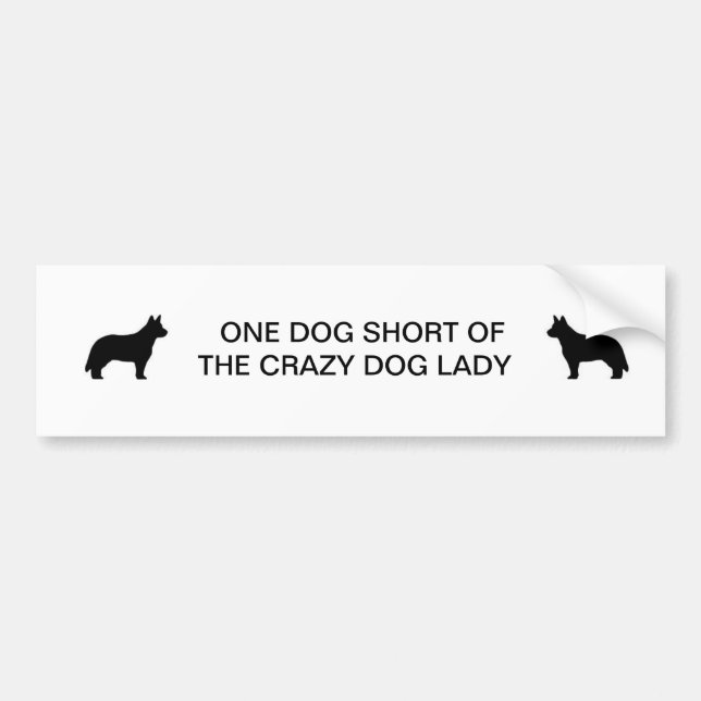 Crazy Dog Lady Bumper Sticker (Front)