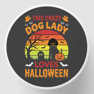 Crazy Dog Lady Loves Halloween Vintage Design Mini Candle Favors