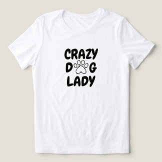 Crazy Dog Lady Typography T-Shirt - Tri-Blend Shirt