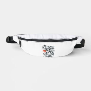 Crazy Dog Lady Vintage Pet Lover Typography Design Fanny Pack