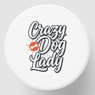 Crazy Dog Lady Vintage Pet Lover Typography Design Mini Candle Favors