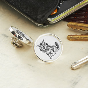 Crazy Dog Lapel Pin