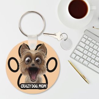Crazy Dog Mom-Crazy Dog Keychain