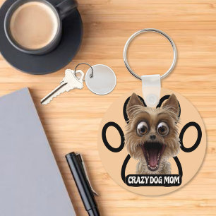 Crazy Dog Mom-Crazy Dog Keychain