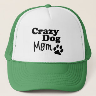 Crazy Dog Mom Trucker Hat Rescue Dog Lovers Gift