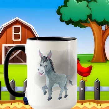 Crazy Donkey Lady Add Text Mug by DoodlesGifts at Zazzle