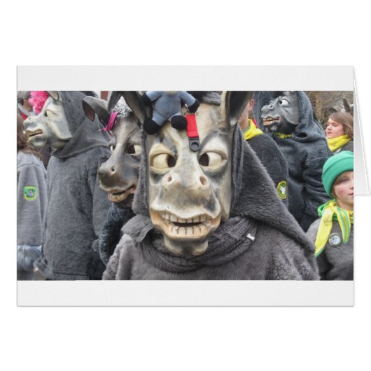 Crazy Donkey Mask Cards (Front Horizontal)