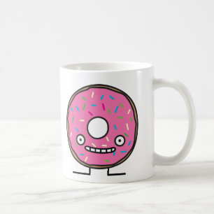 Crazy Donut with Sprinkles pink icing sweet desser Coffee Mug
