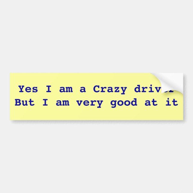 CRAZY DRIVER BUMBER STICKER (Front)