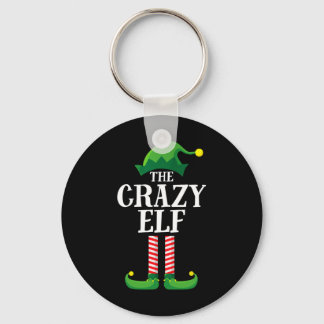 Crazy Elf Matching Family Group Christmas Party Keychain