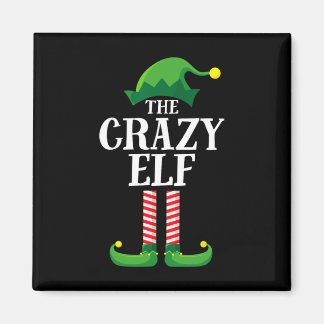 Crazy Elf Matching Family Group Christmas Party Magnet