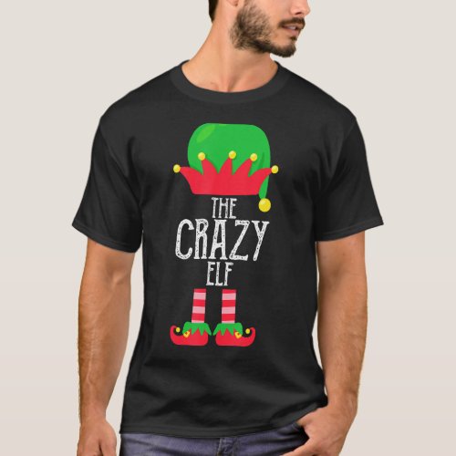Crazy Elf Xmas Pjs Matching Christmas Pajamas For  T_Shirt
