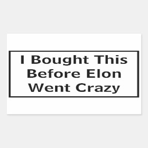 Crazy Elon Sticker for Tesla