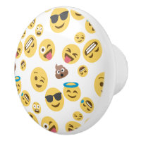 Crazy Emojis Ceramic Knob