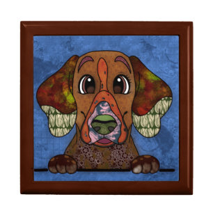 Crazy English Pointer dog face Gift Box