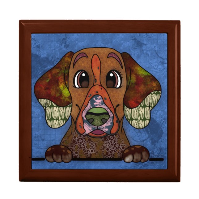 Crazy English Pointer dog face Gift Box (Front)
