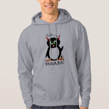 Crazy Evil Penguin Hoodie by audrart at Zazzle