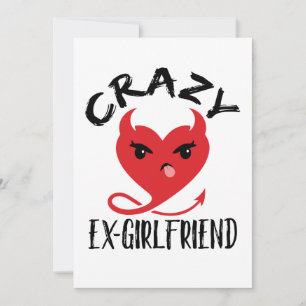 Crazy Ex-Girlfriend Funny Devil Red Heart Holiday Card