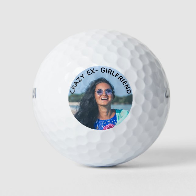 Crazy Ex-Girlfriend Funny Photo Golf Balls (Front)