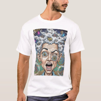Crazy Expression Caricature T-Shirt – Unique & Bol