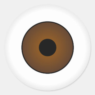 Crazy Eyeballs Halloween Sticker Brown