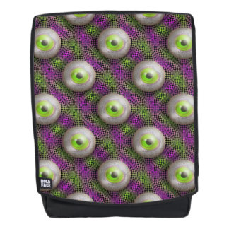 Crazy Eyes Planet M13 Graphic Print Backpack
