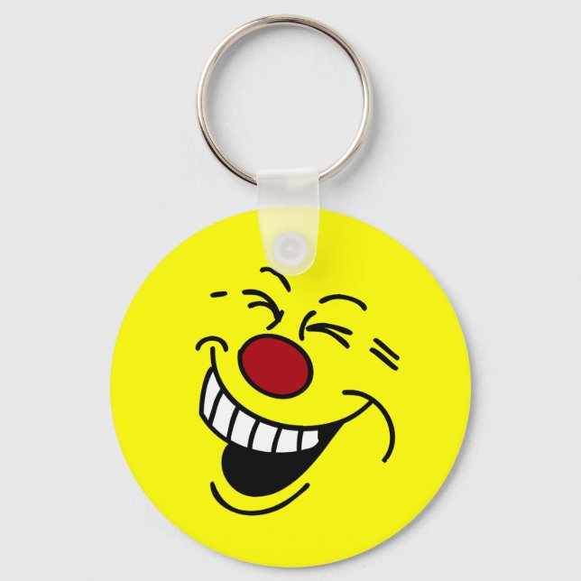 Crazy Face Grumpey Keychain (Front)