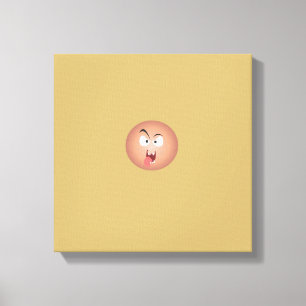 Crazy Face Wrapped Canvas Print