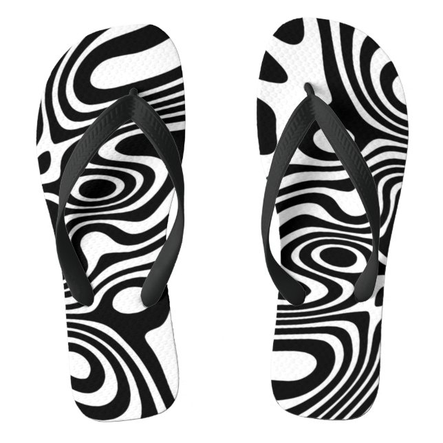 Crazy Fantasy Zebra Stripes Pattern Sandals (Footbed)