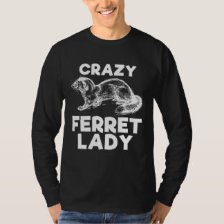 Crazy Ferret Lady   Animal  Kid T-Shirt