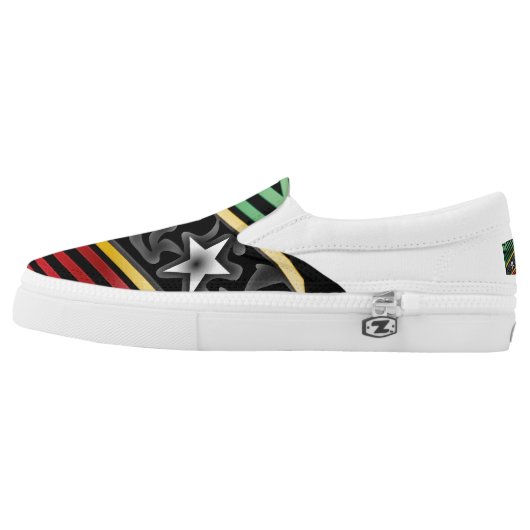 Crazy Flag #188 Slip-On Sneakers (Left Shoe Outside)