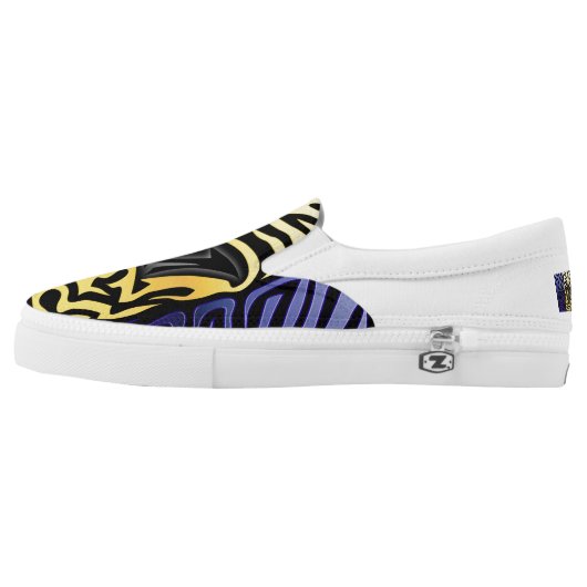 Crazy Flag #18 Slip-On Sneakers (Left Shoe Outside)