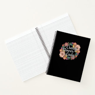 Crazy Flower Lady - Zinnia Gardener Notebook