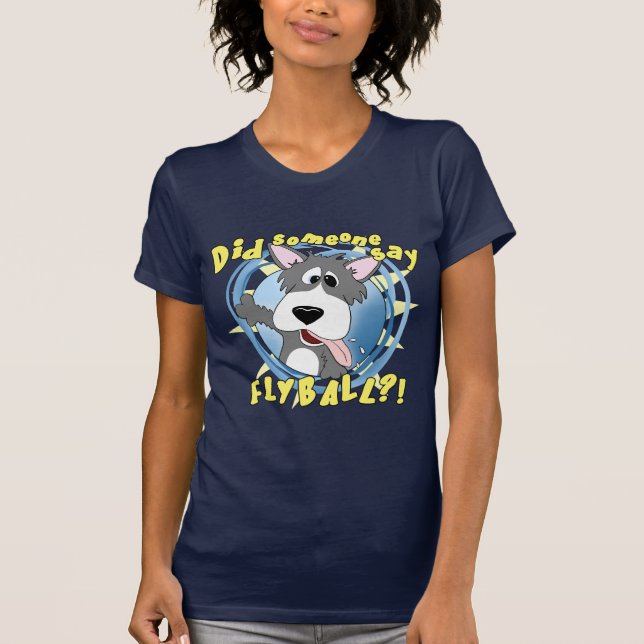 Crazy Flyball Dog Ladies Dark T-Shirt (Front)