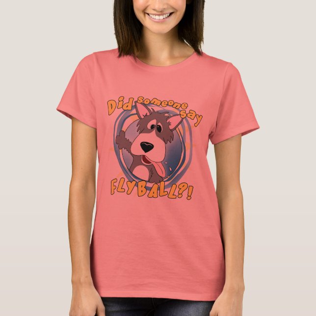 Crazy Flyball Dog Ladies Ringer T-Shirt (Front)