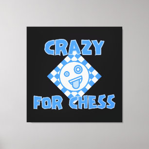 Crazy for chess canvas print
