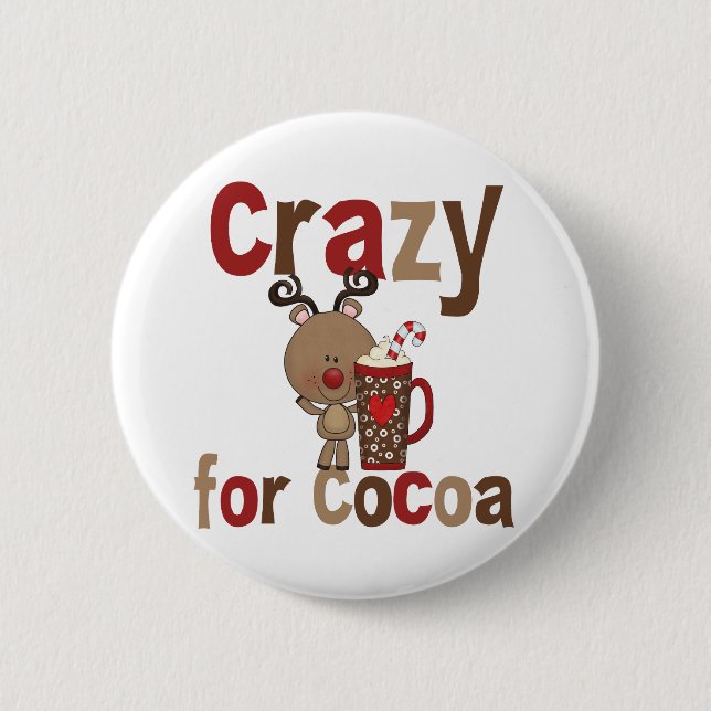 Crazy For Cocoa Button (Front)