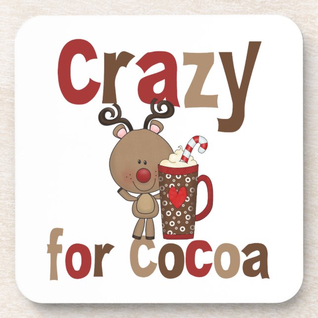 Crazy For Cocoa Drink Coaster (Front)