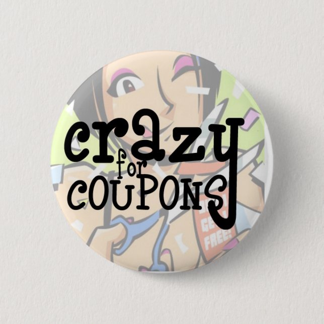 Crazy for Coupons  - Button (Front)