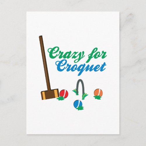 Crazy For Croquet Postcard