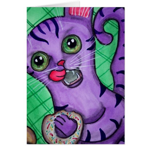 Crazy For Donuts Cat Cards (Front)