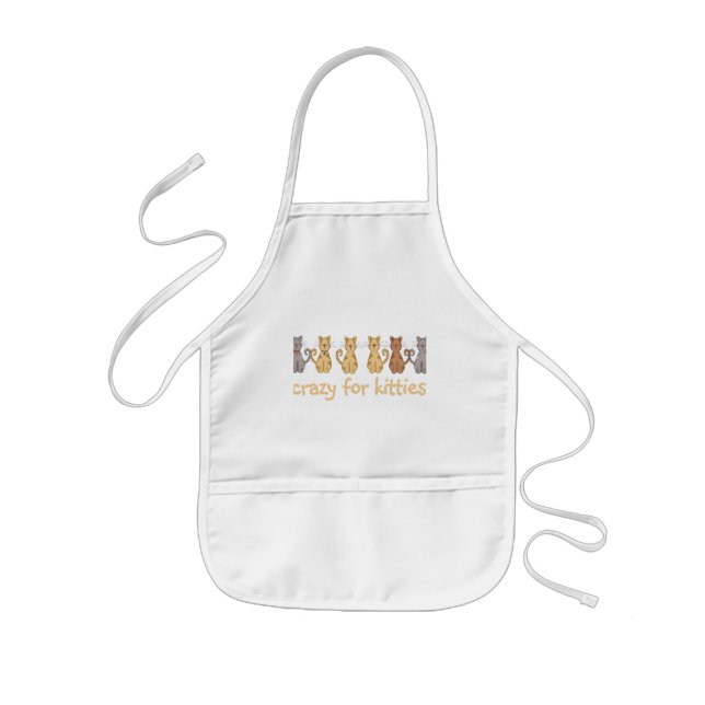 Crazy For Kitties Tshirts and Gifts Kids' Apron (Front)