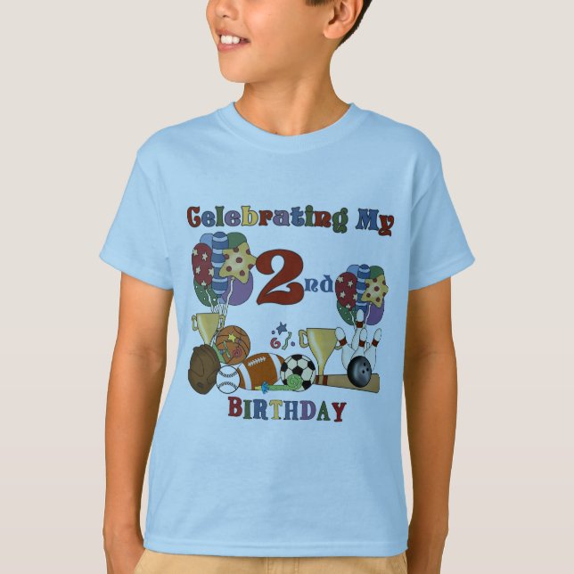 Crazy For Sports 2nd Birthday T-shirts and Gifts (Front)