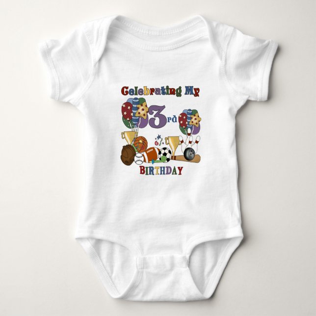 Crazy For Sports 3rd Birthday Tshirts and Gifts (Front)