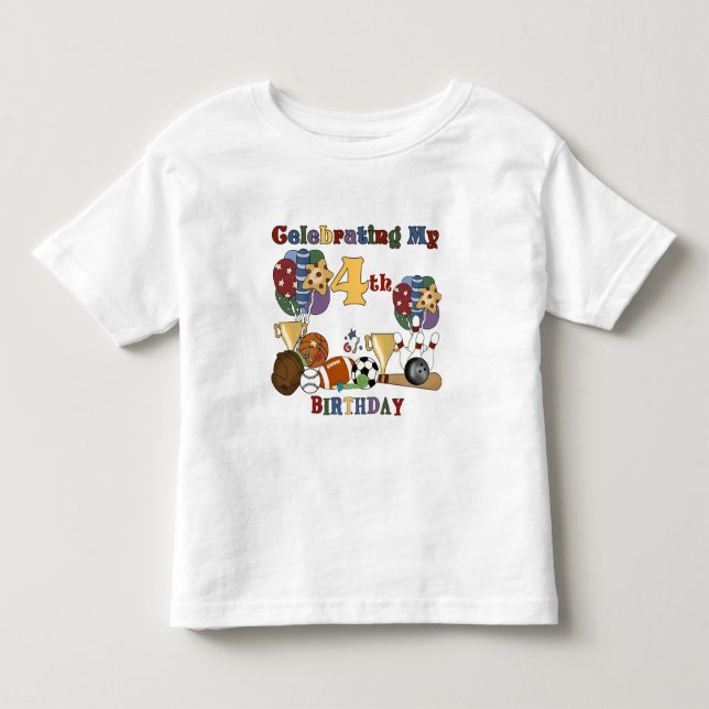 Crazy For Sports 4th Birthday T-shirts and Gifts (Front)