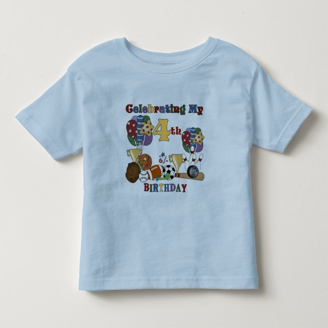 Crazy For Sports 4th Birthday T-shirts and Gifts (Front)