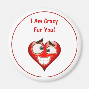 Crazy For You Heart Valentine’s Day Magnet