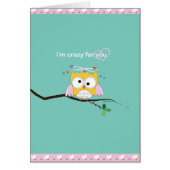 Crazy For You Owl with Hearts (Front)